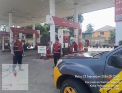 Sat Samapta Polres Pematangsiantar Patroli Pengisian BBM di SPBU Pertamina