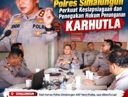 Ikuti Vicon Astamaops Kapolri, Polres Simalungun Perkuat Kesiapsiagaan dan Penegakan Hukum Penanganan Karhutla