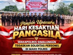 Pimpin Upacara Hari Kesaktian Pancasila, Wakapolres Simalungun Tegaskan Soliditas Personel di Mako Polres