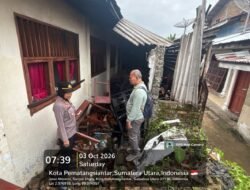 Kapolsek Siantar Utara Cek TKP Kebakaran di SMP Negeri 6