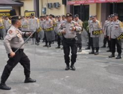 Wakapolres Pematang Siantar Pimpin Latihan Pengamanan Unjuk Rasa
