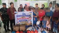 Kapolsek Siantar Selatan Hadiri Pemberian Bantuan Pangan Balita Stunting