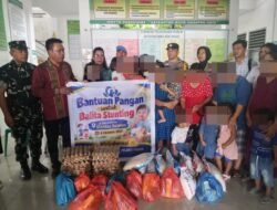 Kapolsek Siantar Selatan Hadiri Pemberian Bantuan Pangan Balita Stunting