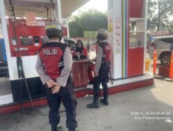 Sat Samapta Polres Pematang Siantar Patroli dan Monitoring Pengisian BBM di SPBU