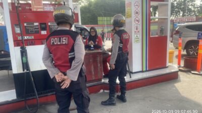 Sat Samapta Polres Pematang Siantar Patroli dan Monitoring Pengisian BBM di SPBU
