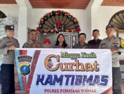 Polsek Siantar Timur Minggu Kasih Curhat Kamtibmas di Gereja GKPS Siantar Timur
