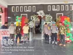 Polsek Siantar Selatan Pengamanan Perayaan Ulang Tahun Ke – 119 dan Pesta Gotilon Gereja HKBP Resort Pematang siantar