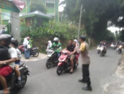 Polsek Siantar Barat Gatur Lalin Pos Padat Pagi di Jalan Singosari