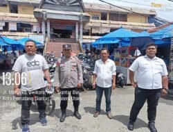 Polsek Siantar Barat Patroli Jalan Kaki Antisipasi 3C di Pasar Horas