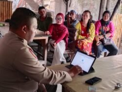 Polsek Siantar Selatan Bantu Warga Jalan Pematang Pendataan Perlinsos