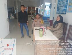 Cegah Kejahatan, Bhabinkamtibmas Polsek Siantar Martoba Sambang di Kolam Renang