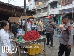 Polsek Siantar Barat Patroli dan Monitoring Pasar Murah di Pasar Horas