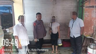 Respon Cepat Laporan CC 110, Polsek Siantar Barat Pengerusakan pintu Kios di Pasar Horas
