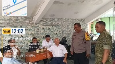 Polisi bersama masyarakat, Polsek Siantar Barat Sampaikan Himbauan Waspada Kebakaran