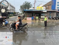 Sat Lantas Polres Pematang siantar Survey Jalan Rusak