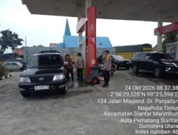 Polsek Siantar Marihat Patroli dan Monitoring Pengisian BBM di SPBU