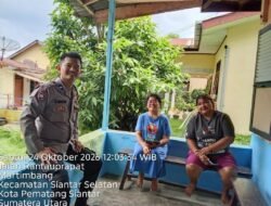 Jaga lingkungan, Bhabinkamtibmas Polsek Siantar Selatan Sambang ke Rumah Warga