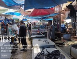 Antisipasi 3C, Polsek Siantar Barat Patroli Dipasar Horas