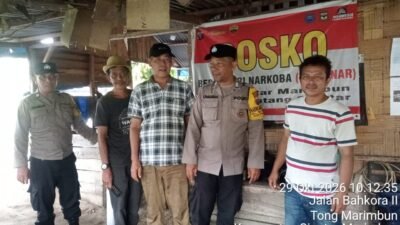 Patroli Posko KBN, Polsek Siantar Marihat Ajak Warga Bakora II Memerangi Narkoba 